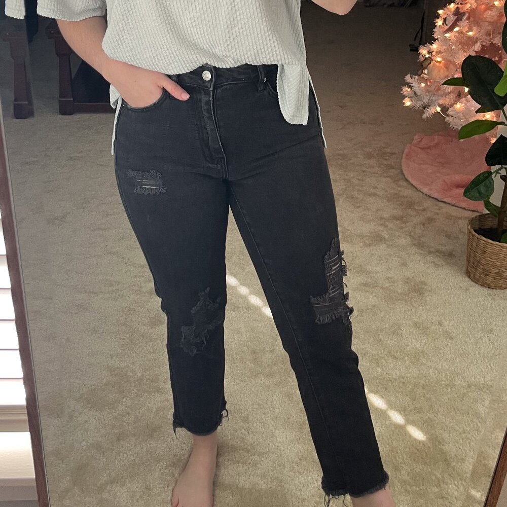 PacSun Ripped Straight Leg Jeans